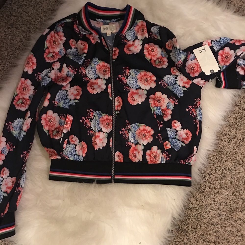 Blue floral jacket